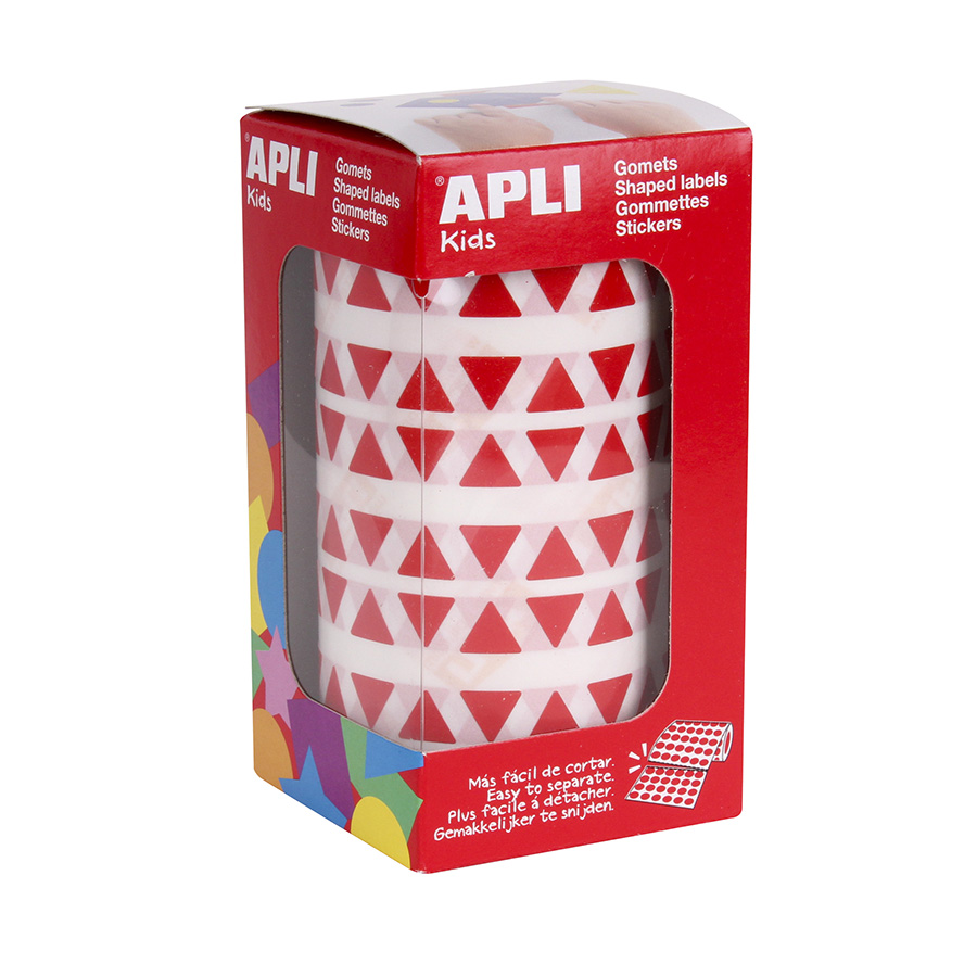 Colored stickers triangle 10.5 x 10.5 x 10.5 mm