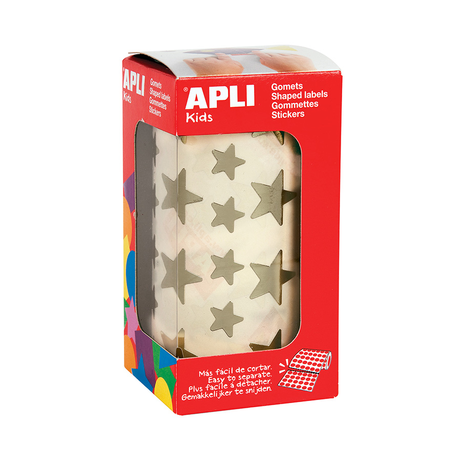 Metallic stickers star 12.5 and 19.5 mm