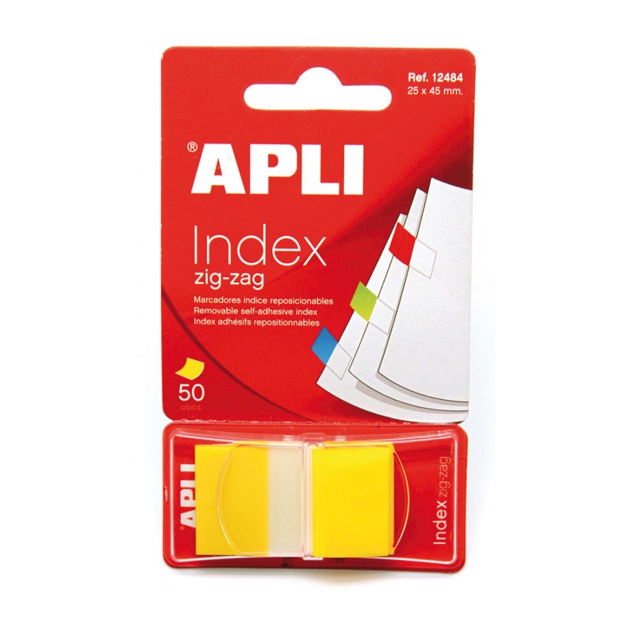 Index Zigzag Yellow 45 x 25 mm