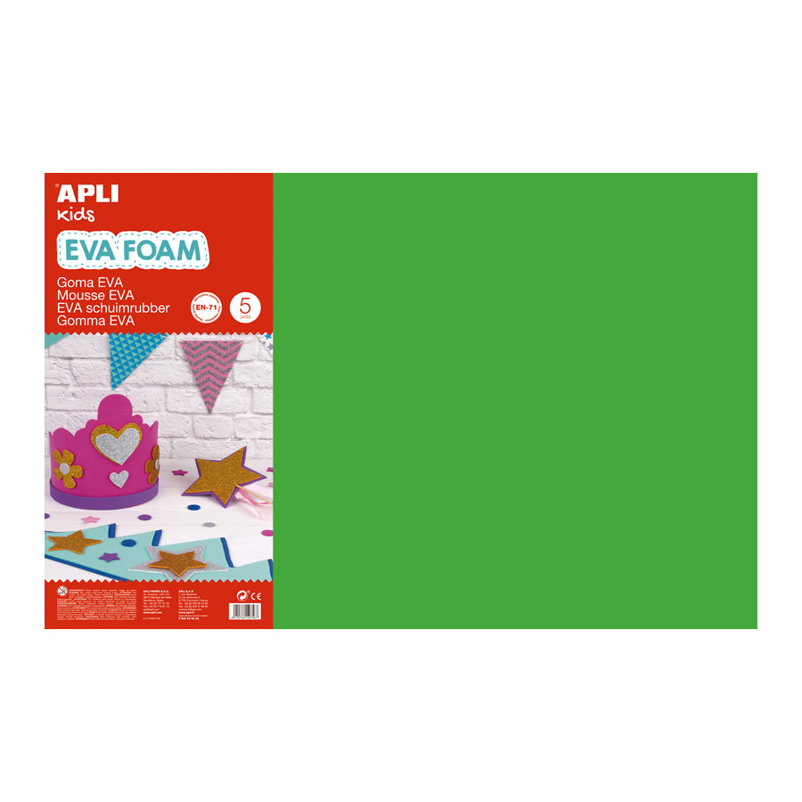 APLI Kids EVA Foam 60 X 40 Cm Assorted 10 Colors