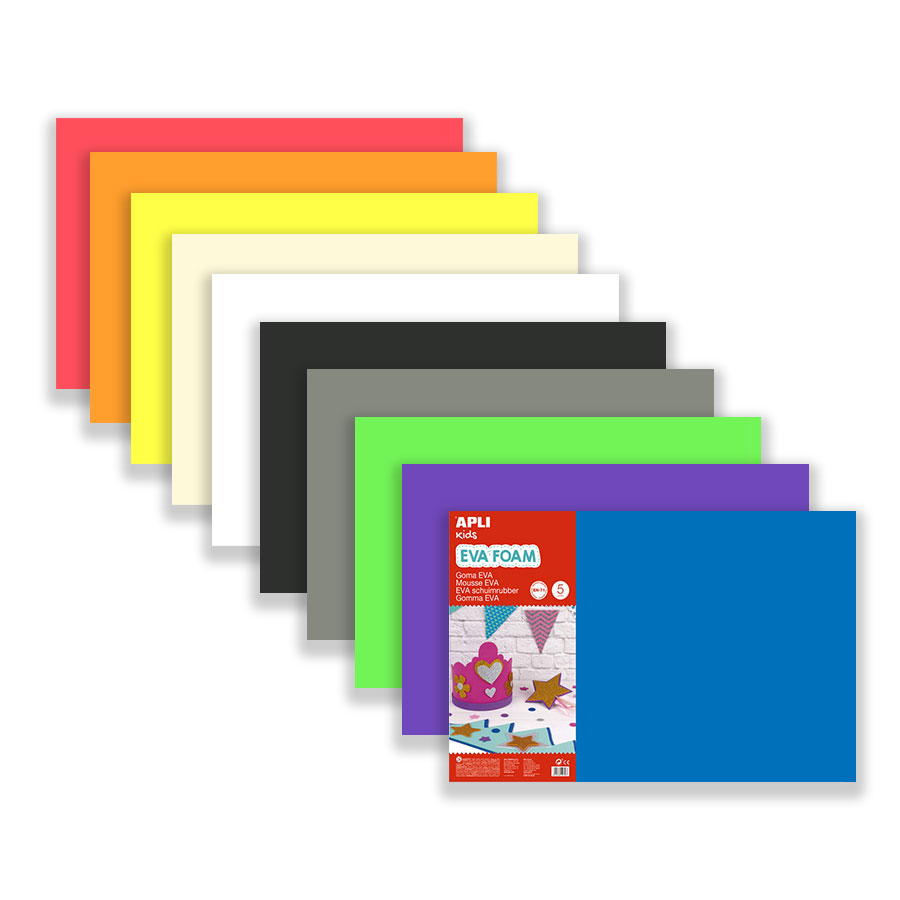 APLI Kids EVA Foam 60 X 40 Cm Assorted Glitter