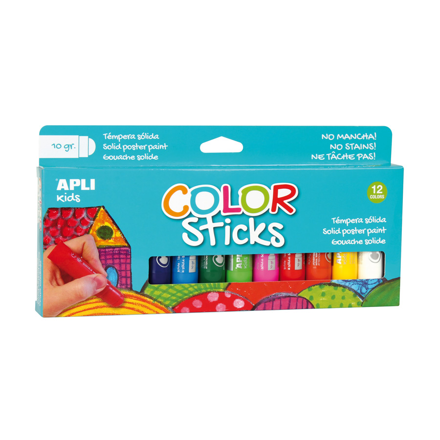 APLI Kids Paint Sticks 12 Pieces