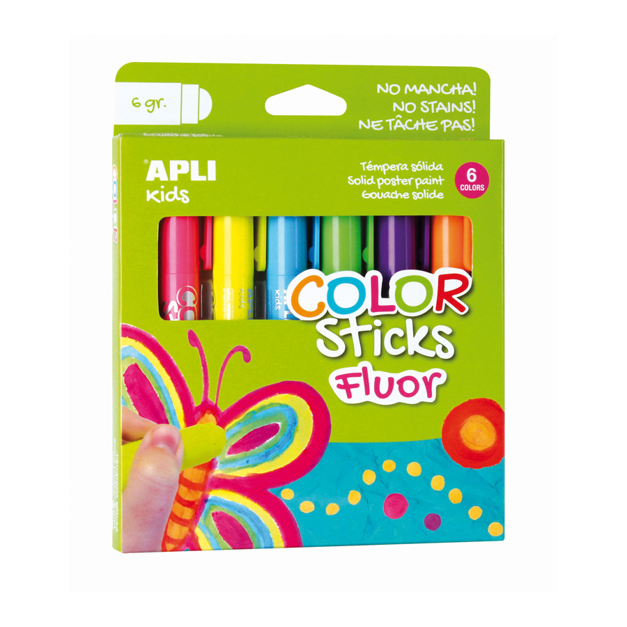 APLI Kids Paint sticks Fluorine | PaperCenter