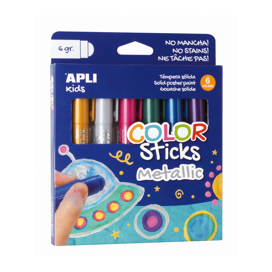 APLI Kids Paint Sticks Metallic