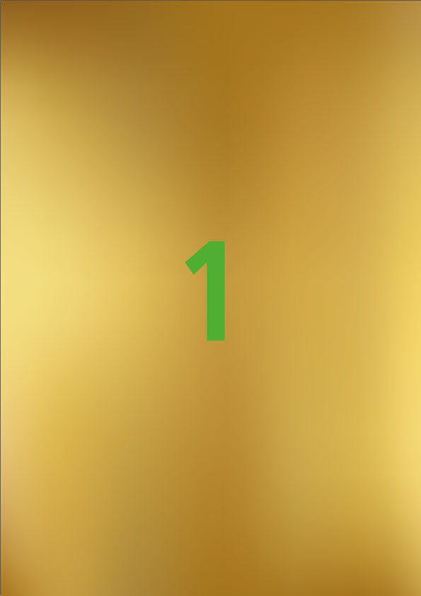 Etiket metallic goud A4 (210 x 297 mm)