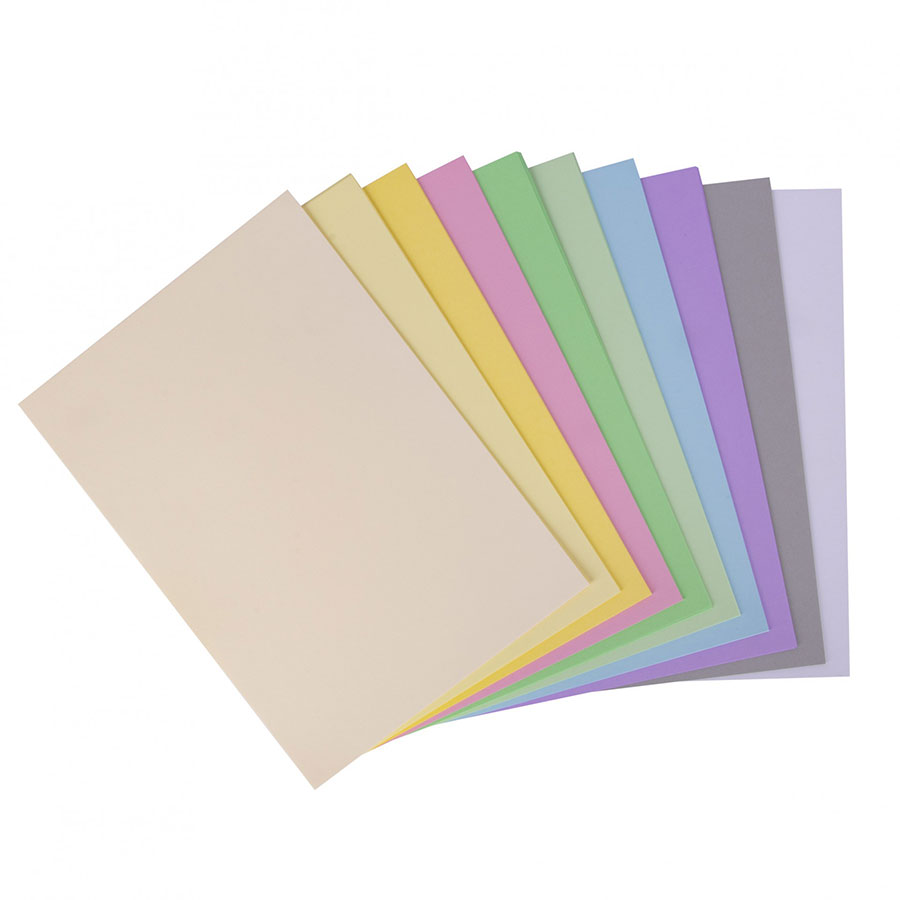 Coloured cardboard 170 grams pastel assorted A4