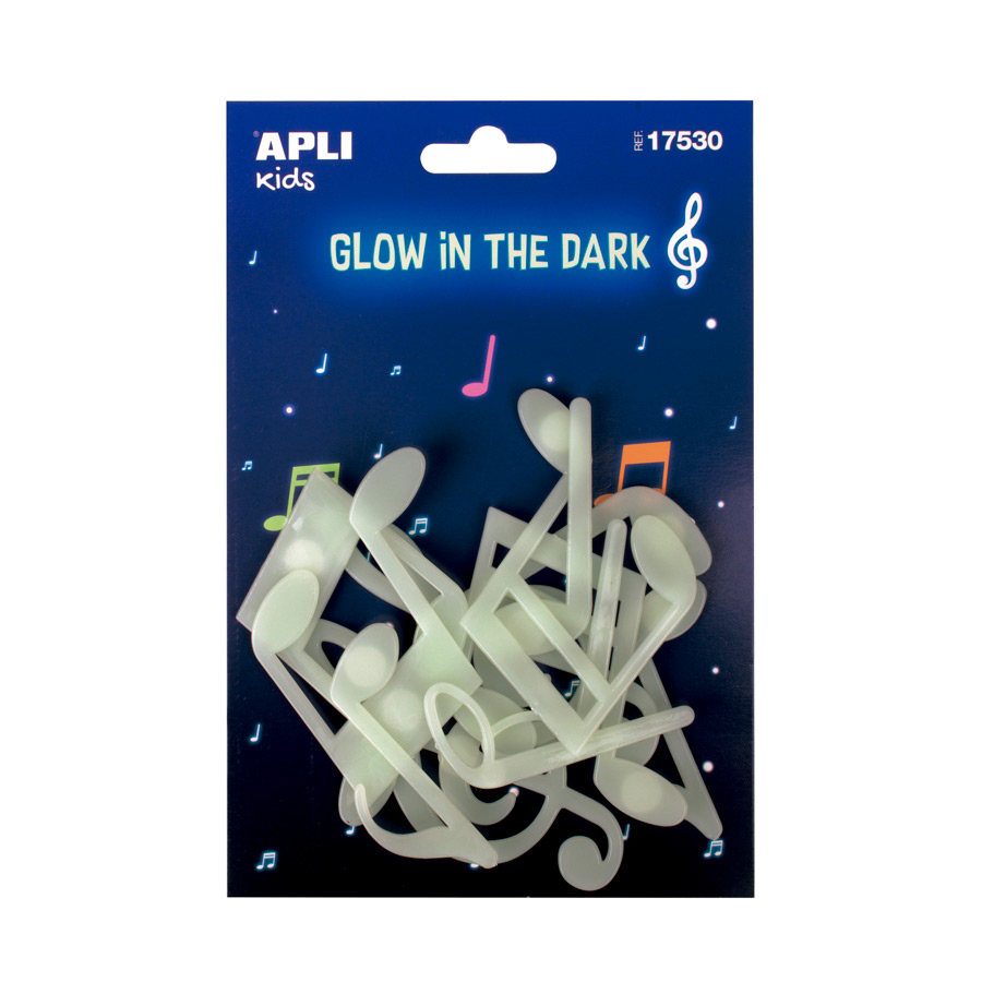 Glow in de Dark muzieksymbolen zelfklevend