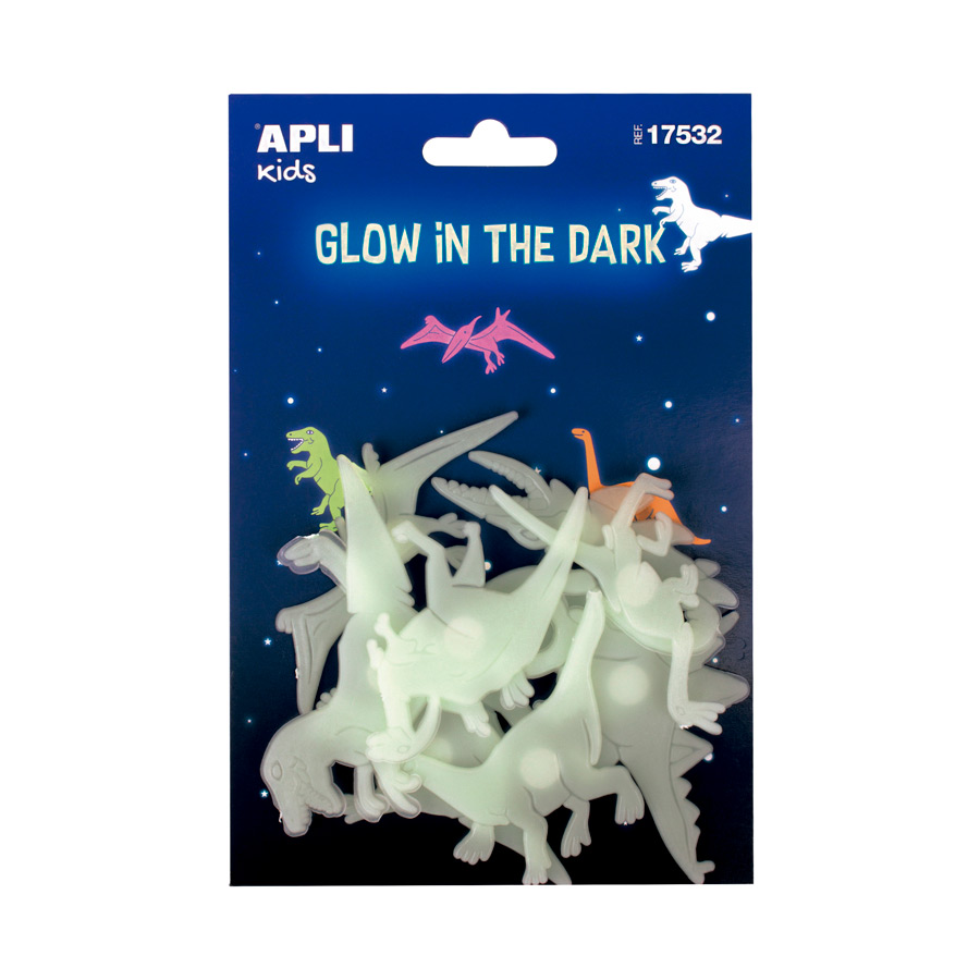 Glow in de Dark dinosaurussen zelfklevend
