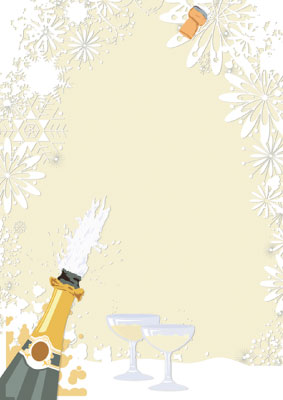 decadry-a4-Christmas paper-Christmas champagne-dbz2098