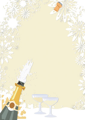 decadry a4 kerstpapier kerstchampagne dbz2098