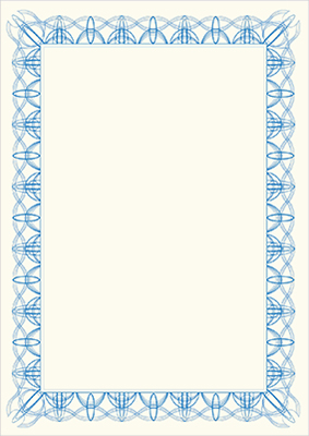 Certificate Blue Reflex with Seal