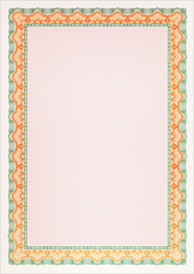 decadry certificaten a4 papier schelp oranje turkoois dsd1056