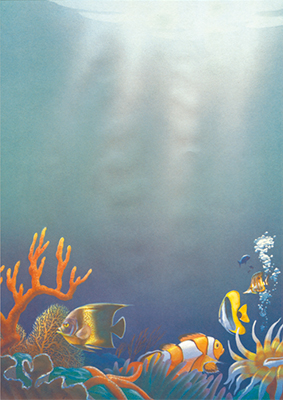 decadry thema papier onderwaterwereld spf6629