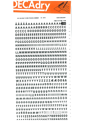 decadry zwart afwrijfletters 4mm sdd210