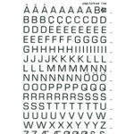 decadry zwart afwrijfletters 7mm dd26